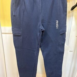 Vintage AND1 Cargo Sweatpants Men’s Large Dark Navy Athletic Streetwear